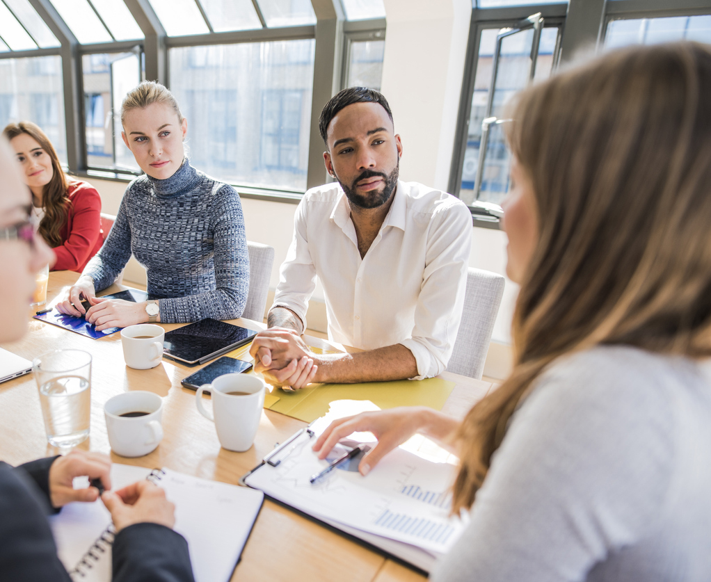 Business people having a meeting at work