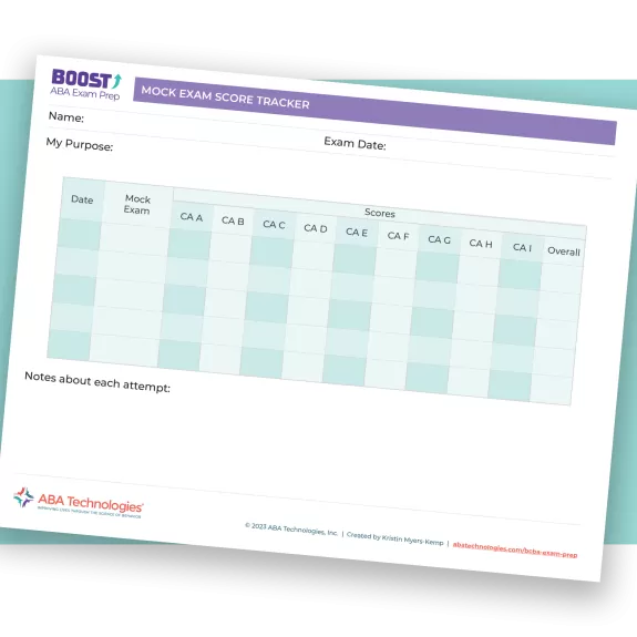 Mock exam score tracker