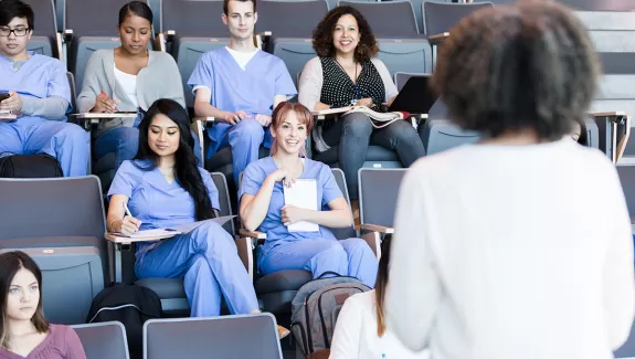 Medical students in class