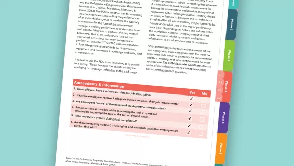 Performance Diagnostic Checklist