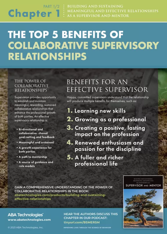 Building and Sustaining Relationships Supervisor Mentor Infographic Chapter 1 part 1