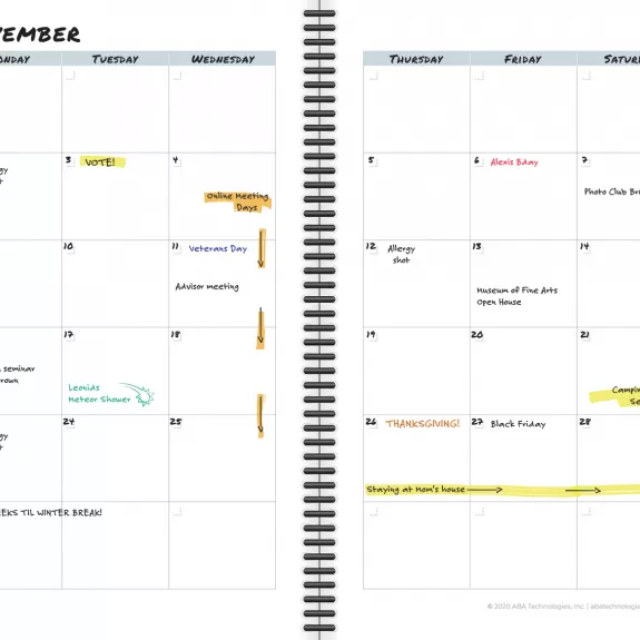Planner month page image