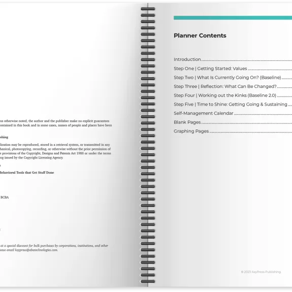 Self- & Time-Management Planner Contents